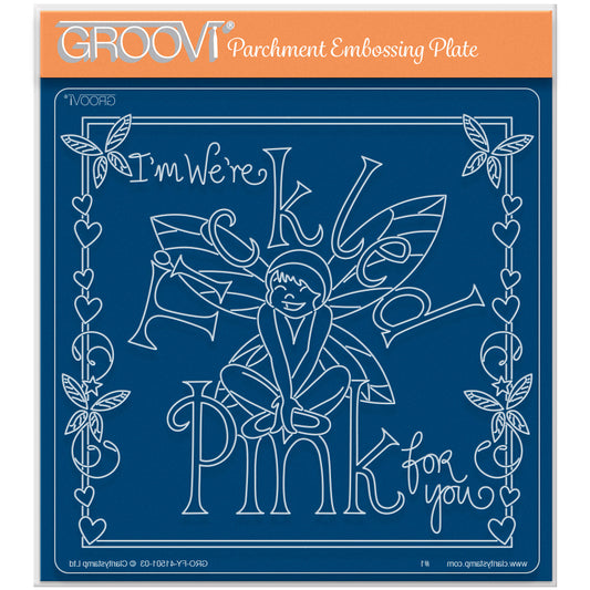 Mel's Tickled Pink A5 Square Groovi Plate