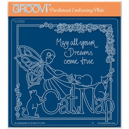 Mel's Cat Nap A5 Square Groovi Plate
