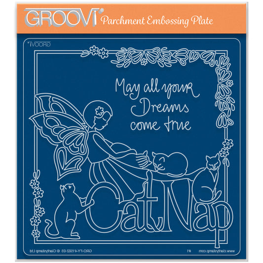 Mel's Cat Nap A5 Square Groovi Plate