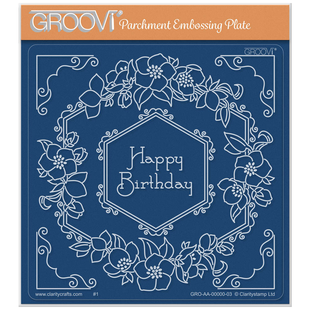 Linda's Floral Shape - Hellebore Hexagon Midi Groovi Plate