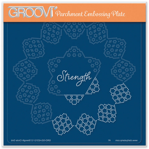 Josie's Strength - Circular (Diagonal) Lace Duet A5 Square Groovi Grid