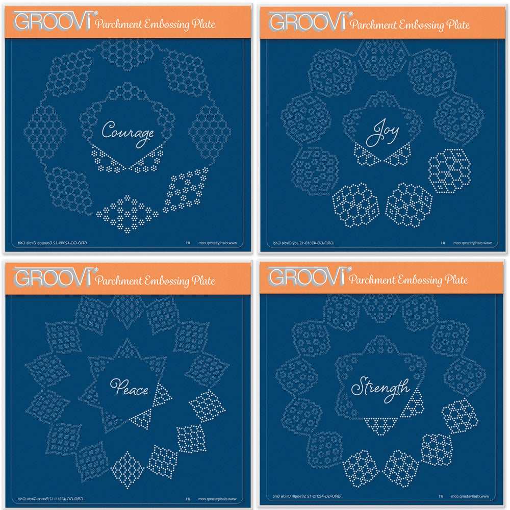 Josie's Circular (Diagonal) Lace Duet A5 Square Groovi Grid Collection