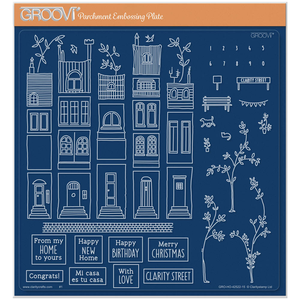 Clarity Street A4 Square Groovi Plate