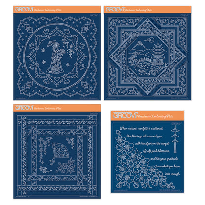 Linda's Layering Frames Set 3 - Oriental A4 Square & A5 Square Groovi Plate Collection