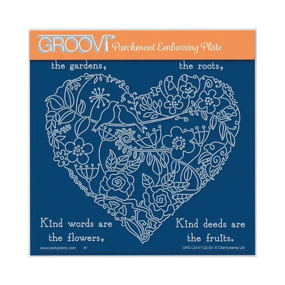 Garden Heart A5 Square Groovi Plate