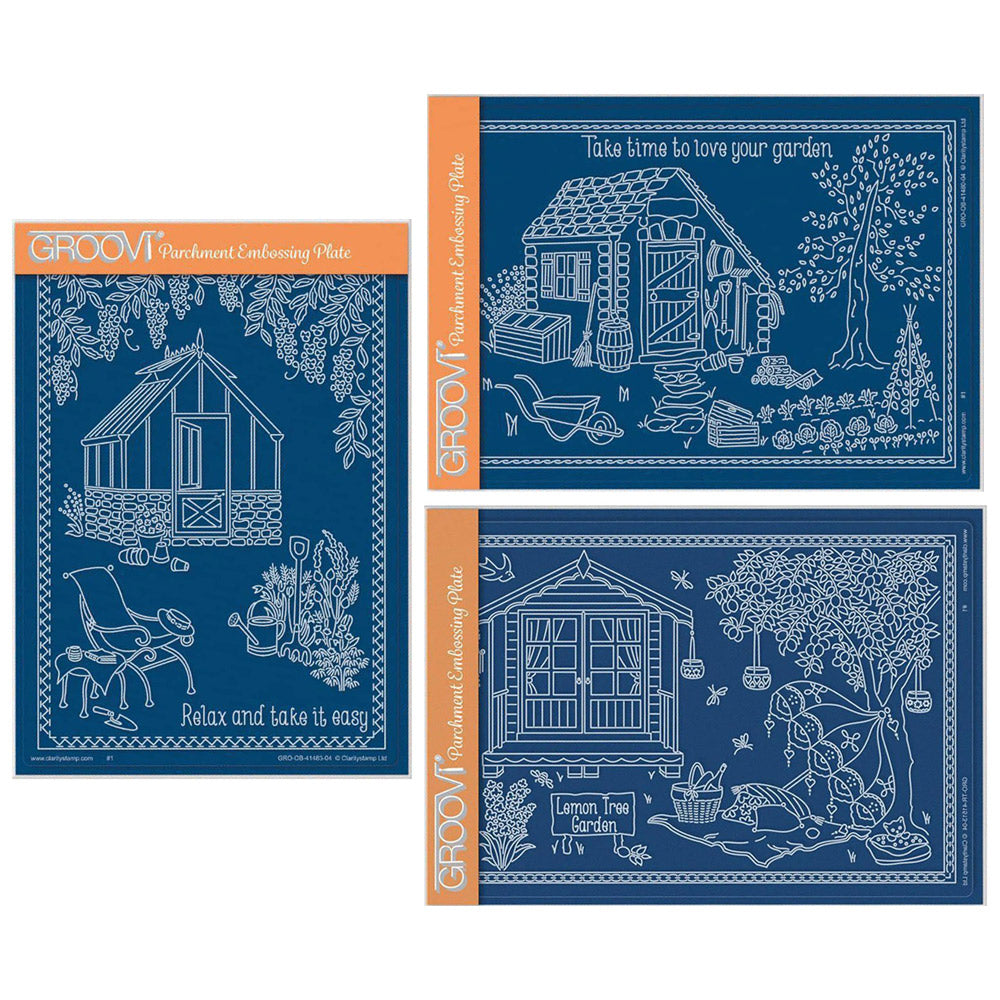 Linda's In the Garden - Set 1 A5 Groovi Plate Trio