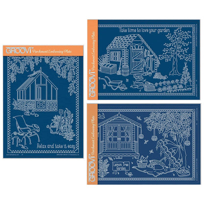 Linda's In the Garden - Set 1 A5 Groovi Plate Trio