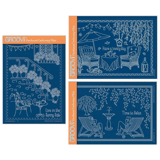 Linda's In the Garden - Set 2 A5 Groovi Plate Trio