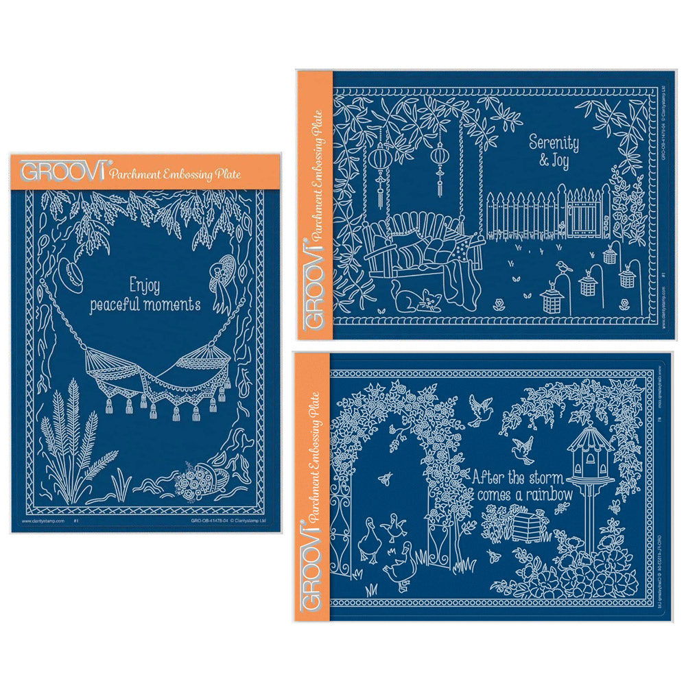 Linda's In the Garden - Set 3 A5 Groovi Plate Trio