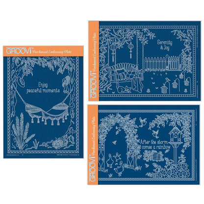 Linda's In the Garden - Set 3 A5 Groovi Plate Trio