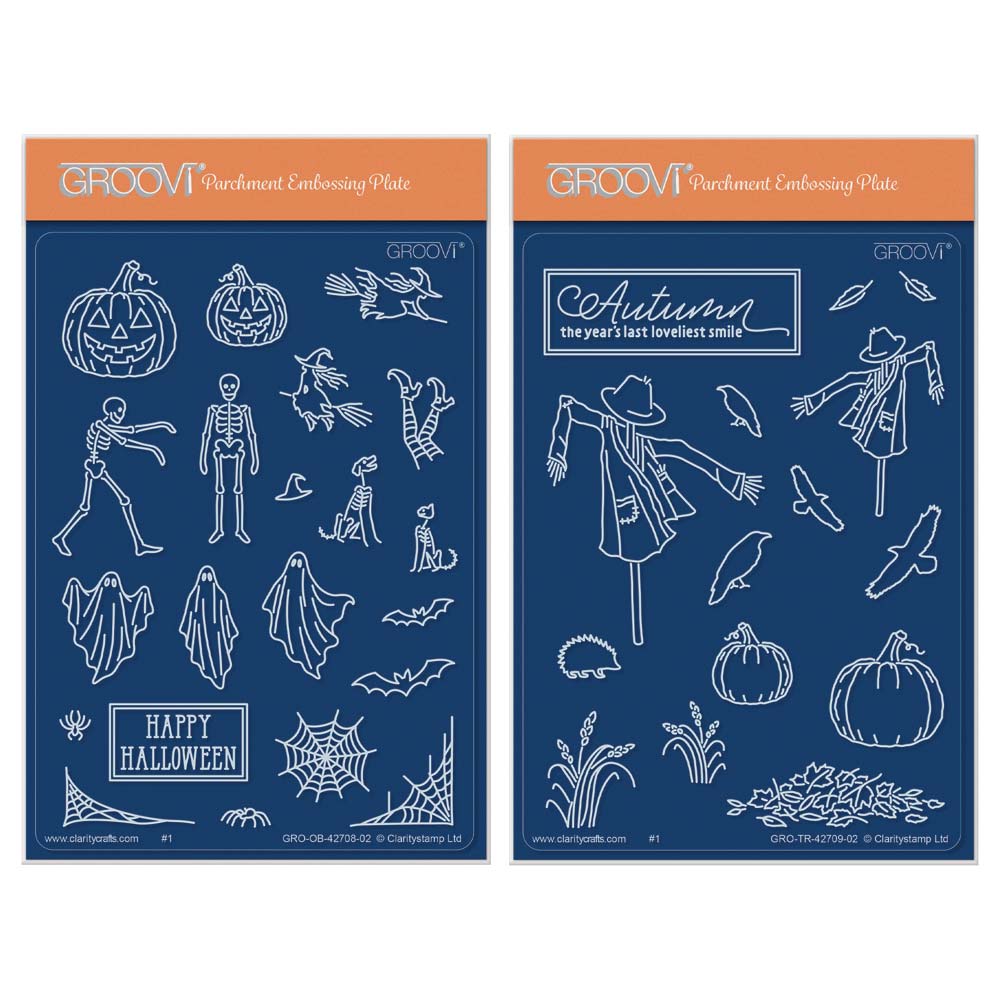 A Taste of Halloween & Autumn A6 Groovi Plate Duo