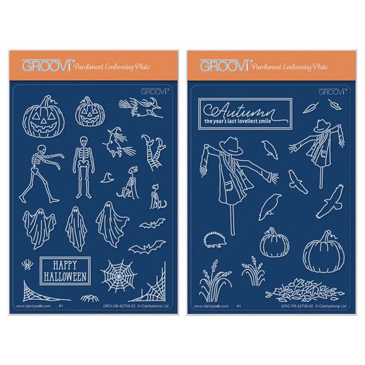 A Taste of Halloween & Autumn A6 Groovi Plate Duo