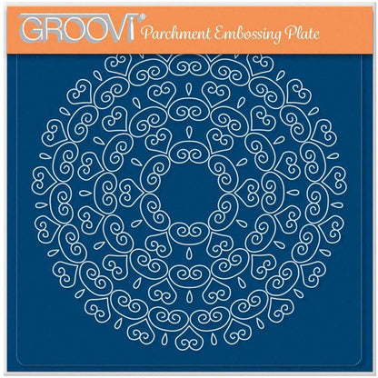 Nested Circles Lace Heart Frames A5 Square Groovi Plate