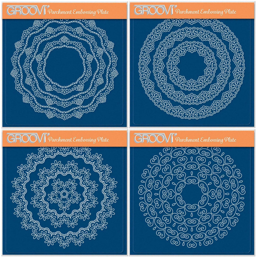 Nested Circle Lace Frames A5 Square Groovi Plate Quartet