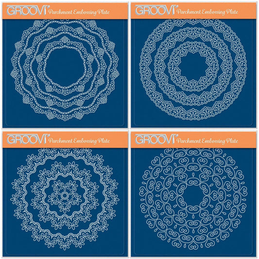 Nested Circle Lace Frames A5 Square Groovi Plate Quartet