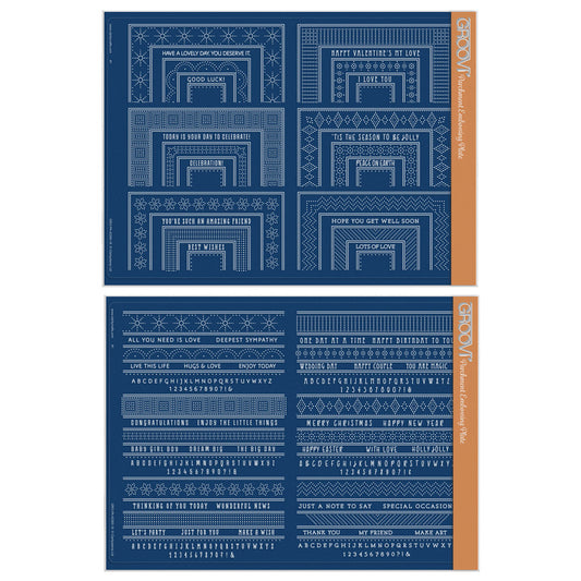 Dotted Lace Semi Square & Extenders A4 Groovi Plate Duo
