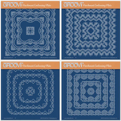 Nested Squares Lace Frames A5 Square Groovi Plate Quartet