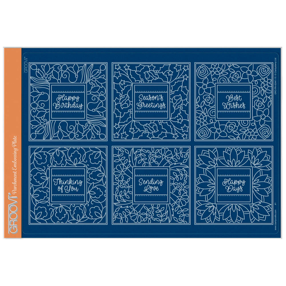 Square Floral Framers A4 Groovi Plate