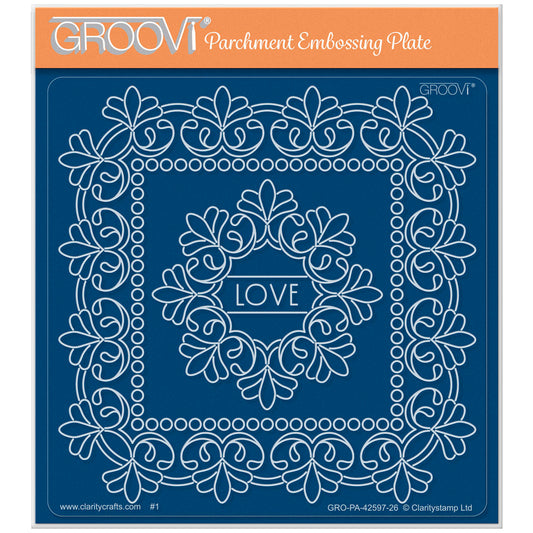 Art Deco Square Frames - Love Midi Groovi Plate