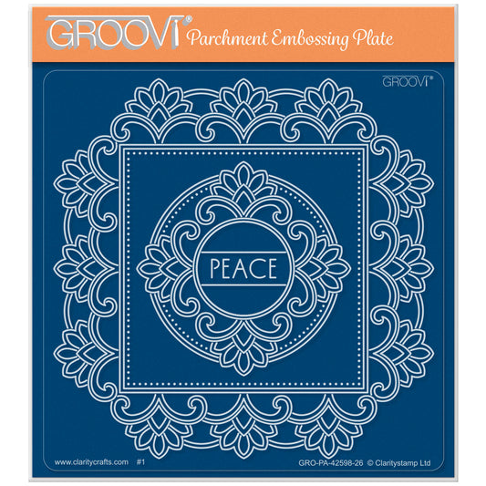 Art Deco Square Frames - Peace Midi Groovi Plate