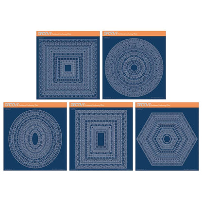Nested Doodle Frames A4 Square Groovi Plate Collection