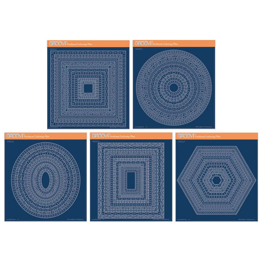Nested Doodle Frames A4 Square Groovi Plate Collection