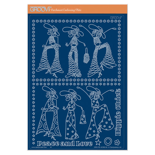 Barbara's SHAC Hippie Chicks A5 Groovi Plate