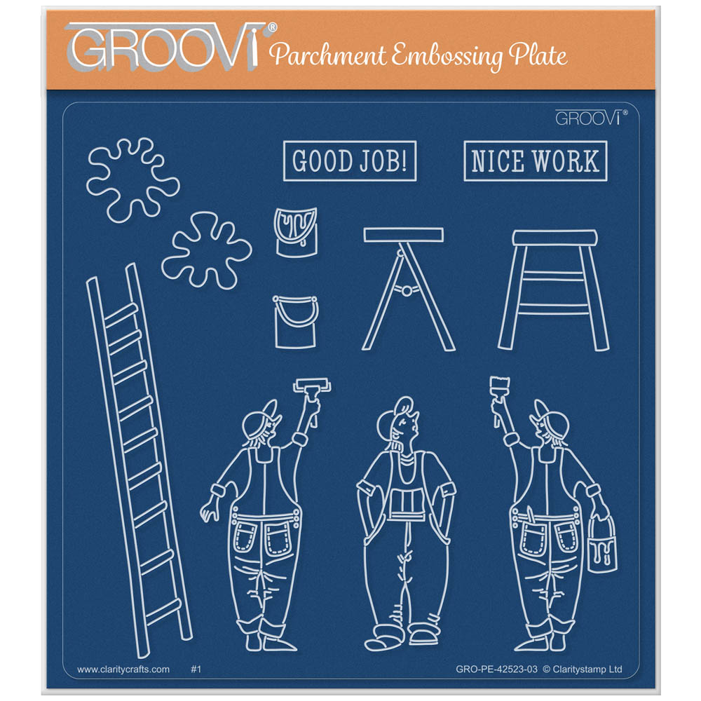 Barbara's Mr. Painter A5 Square Groovi Plate