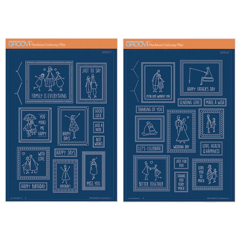 Picture This: Triangle People Set 1 & 2 A4 Groovi Plate Duo