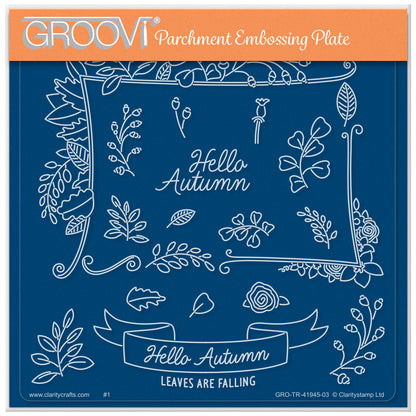 Barbara's SHAC Leafy Framer A5 Square Groovi Plate