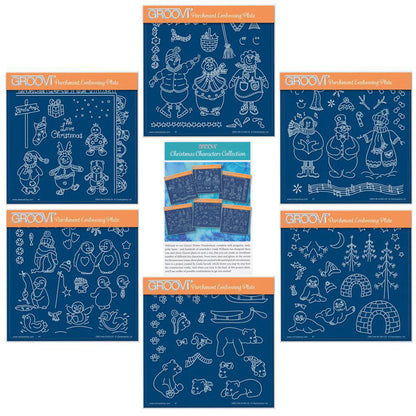 Linda's Christmas Characters A5 Square Groovi Plate Collection