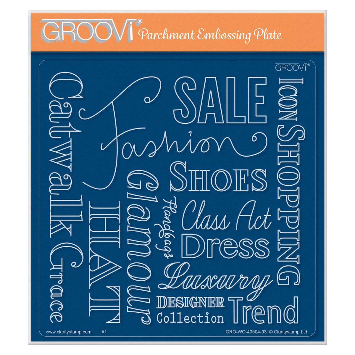 Fashion Phrases A5 Square Groovi Plate