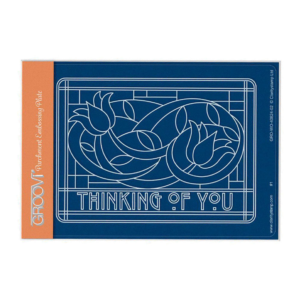 Art Nouveau Thinking of You A6 Groovi Plate