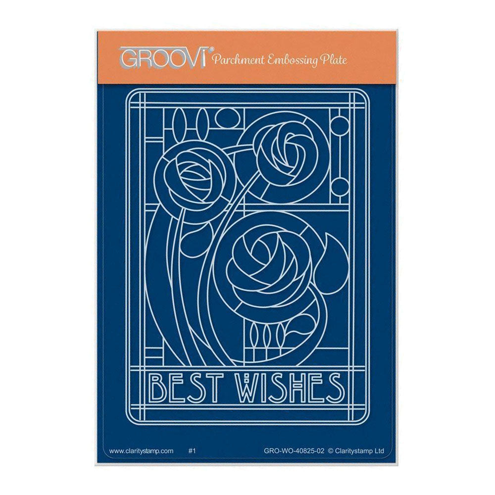 Art Nouveau Best Wishes A6 Groovi Plate