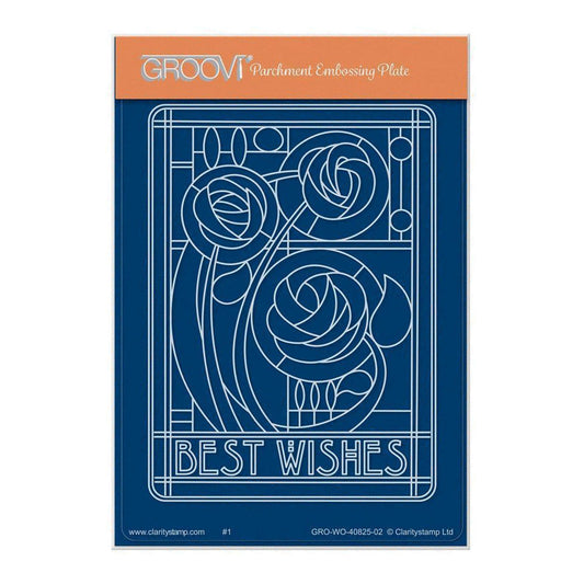 Art Nouveau Best Wishes A6 Groovi Plate