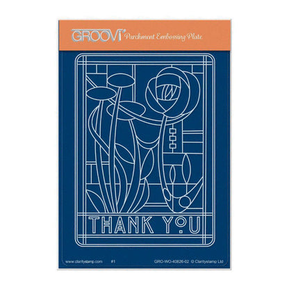 Art Nouveau Thank You A6 Groovi Plate