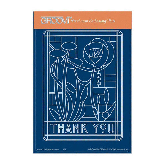 Art Nouveau Thank You A6 Groovi Plate