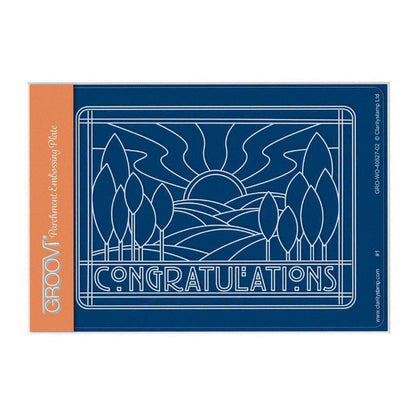 Art Nouveau Congratulations A6 Groovi Plate