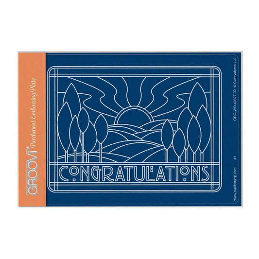 Art Nouveau Congratulations A6 Groovi Plate