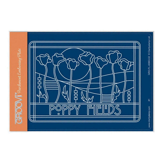 Art Nouveau Poppy Fields A6 Groovi Plate