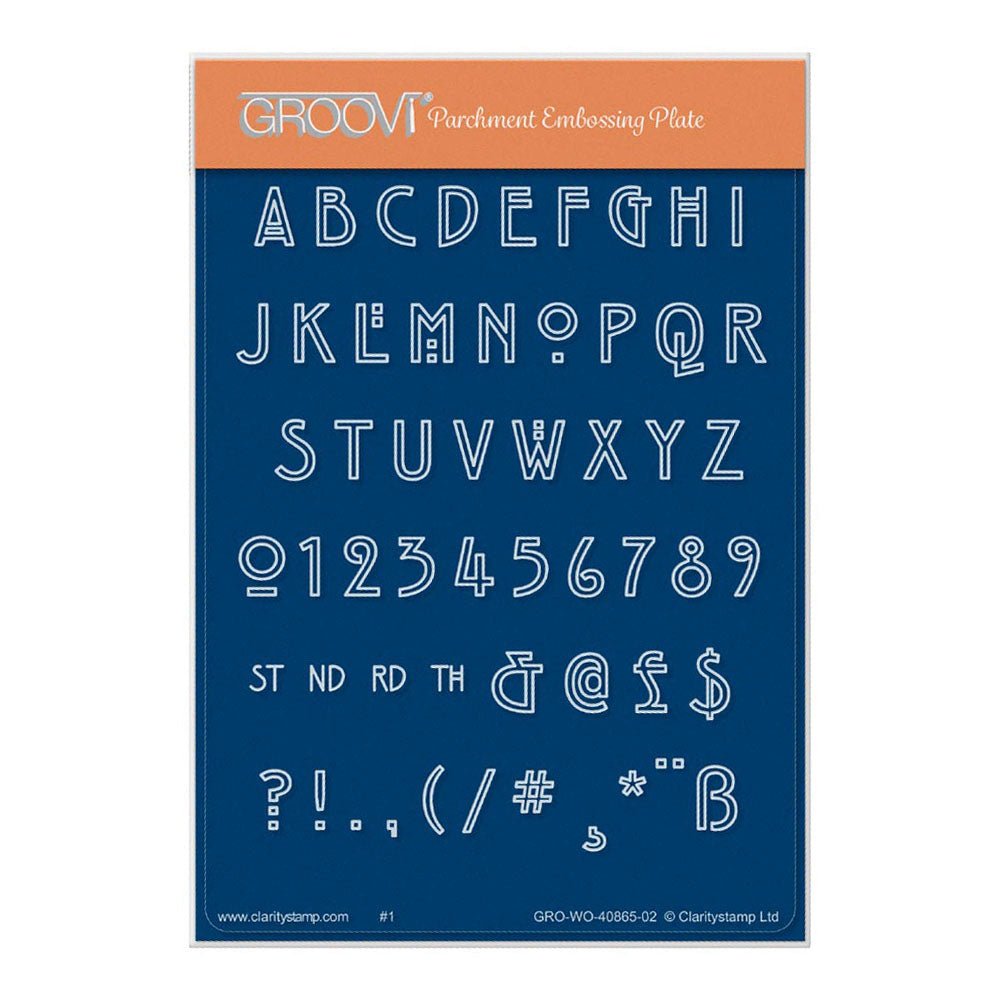 Art Nouveau Alphabet A6 Groovi Plate