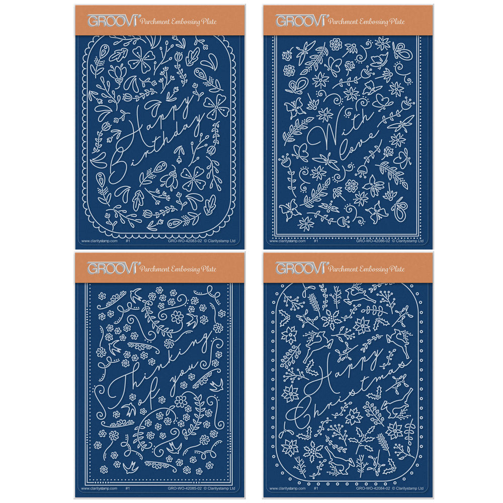 Jazz's Colour Me Patterns A6 Groovi Plate Collection – Clarity Crafts