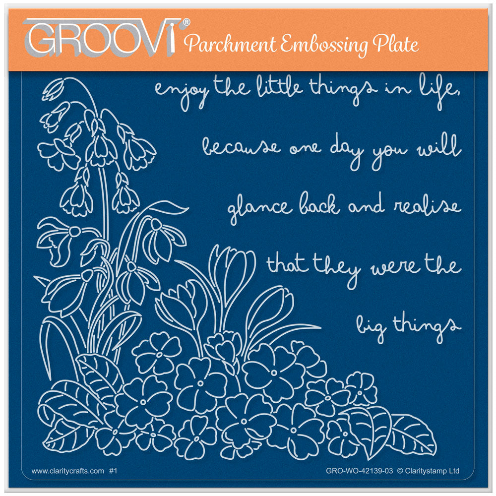 Linda's Enjoy the Little Things Companion A5 Square Groovi Plate