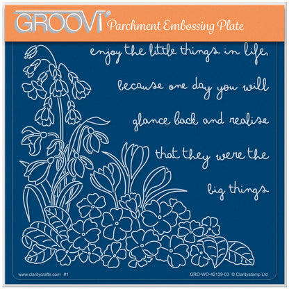 Linda's Enjoy the Little Things Companion A5 Square Groovi Plate