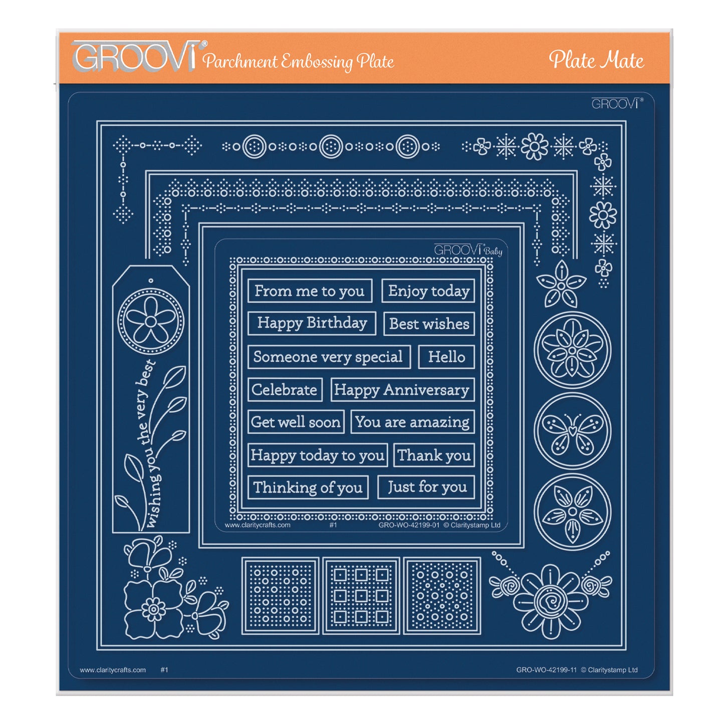 Floral Layering Plate Mate for A6 Square Plates