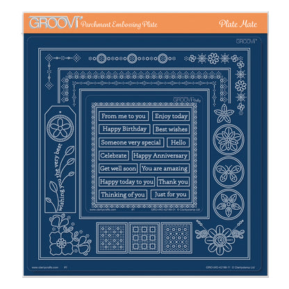 Floral Layering Plate Mate for A6 Square Plates