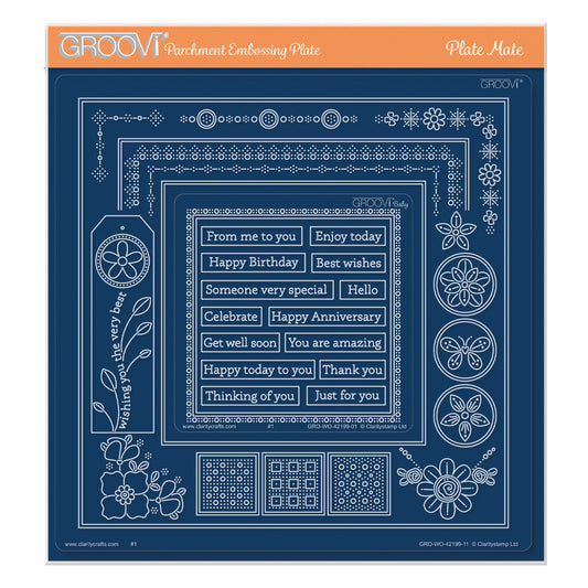 Floral Layering Plate Mate for A6 Square Plates