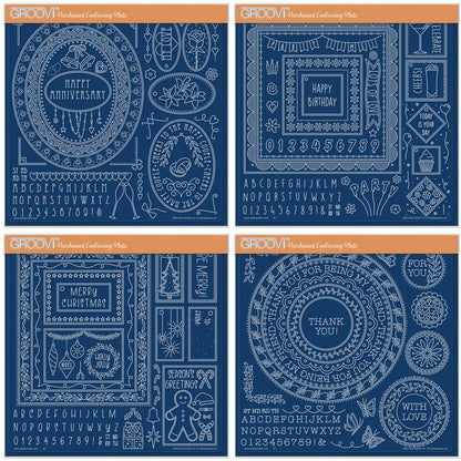 Jazz's Toppers & Tags A4 Square Groovi Plate Collection