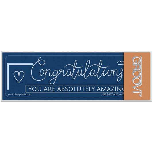 Congratulations Ribbon Sentiments Groovi Spacer Plate