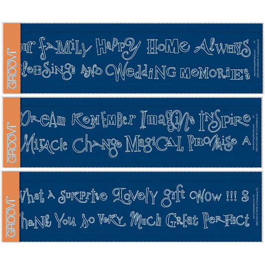 Dream, Surprise & Family Word Chains Groovi Border Plate Trio